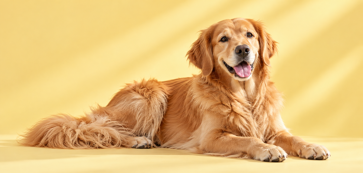 A happy golden retriever